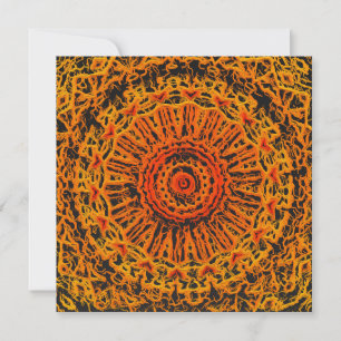 Orange, Yellow and Black Abstract Invitation