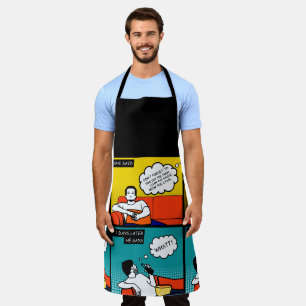 orange yellow blue Honey Do Rugged Geek Comics Apron