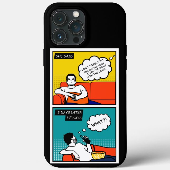 orange yellow blue Honey Do Rugged Geek Comics Case-Mate iPhone Case (Back)
