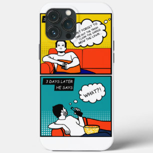 orange yellow blue Honey Do Rugged Geek Comics iPhone 13 Pro Max Case