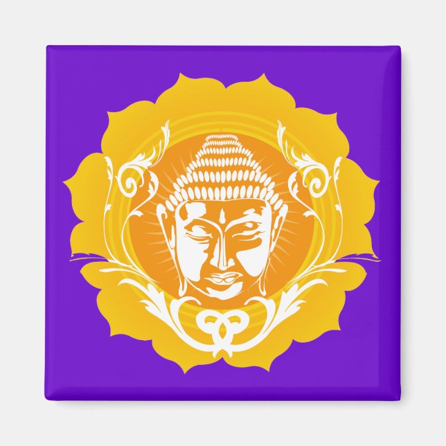 Orange & Yellow Buddha Magnet (Front)