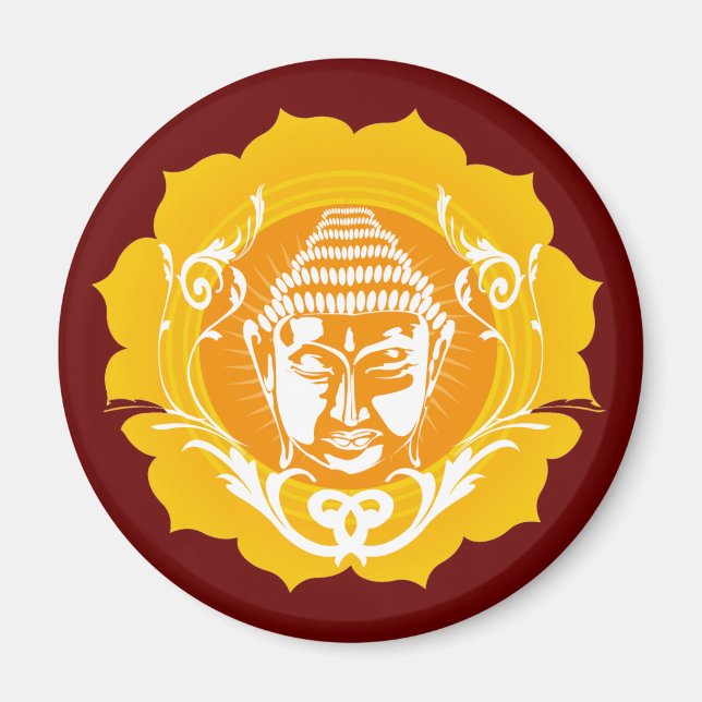 Orange & Yellow Buddha Magnet (Front)
