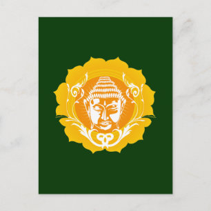 Orange & Yellow Buddha Postcard