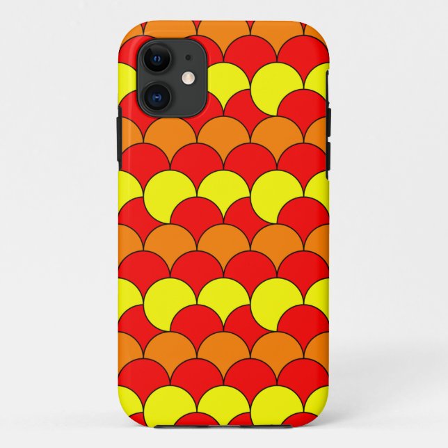 Orange yellow circles pattern Case-Mate iPhone case (Back)