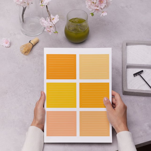 Orange Yellow Colour Block  Notepad (Creator Uploaded)