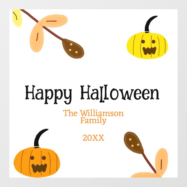 Orange yellow fall happy halloween add family n (Sheet)