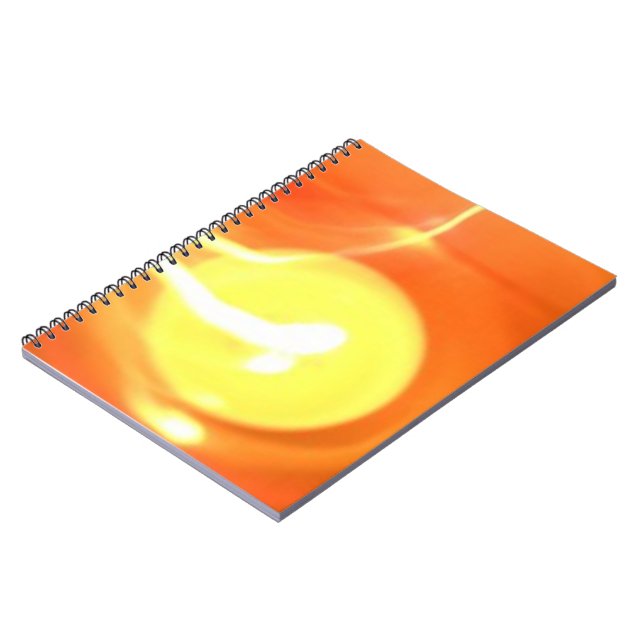 Orange Yellow Flame Candle Light, Art Notebook (Left Side)