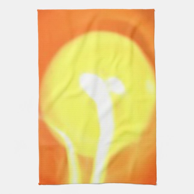 Orange Yellow Flame Candle Light, Art Tea Towel (Vertical)