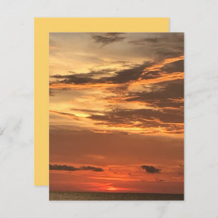 Orange Yellow Gold Sunset Scrapbook Paper Sheet
