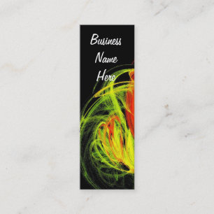 Orange Yellow Green Abstract Swirls Bookmark Cards
