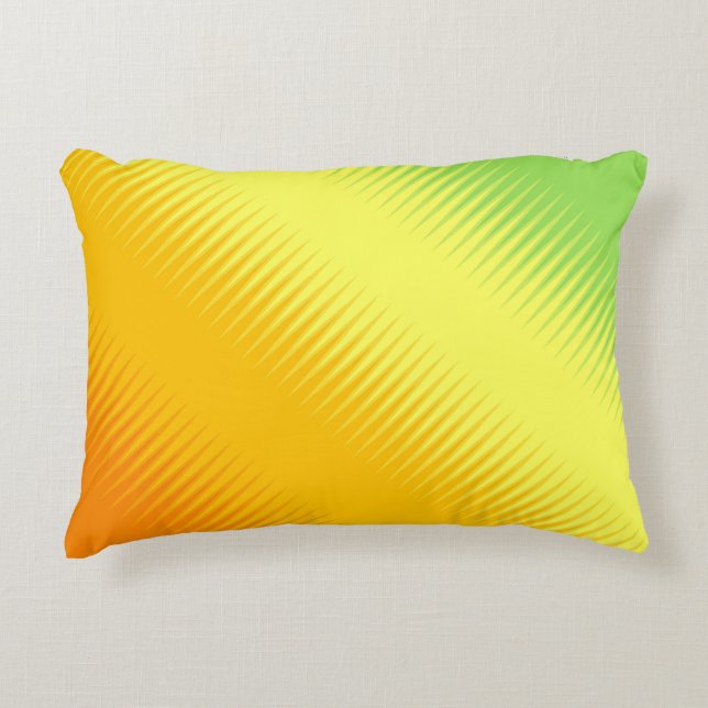 Orange Yellow Green  Decorative Cushion (Front)