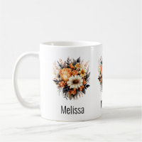 Orange Yellow Grey Flower Bouquet