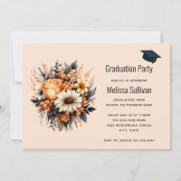Orange Yellow Grey Flower Bouquet Graduation