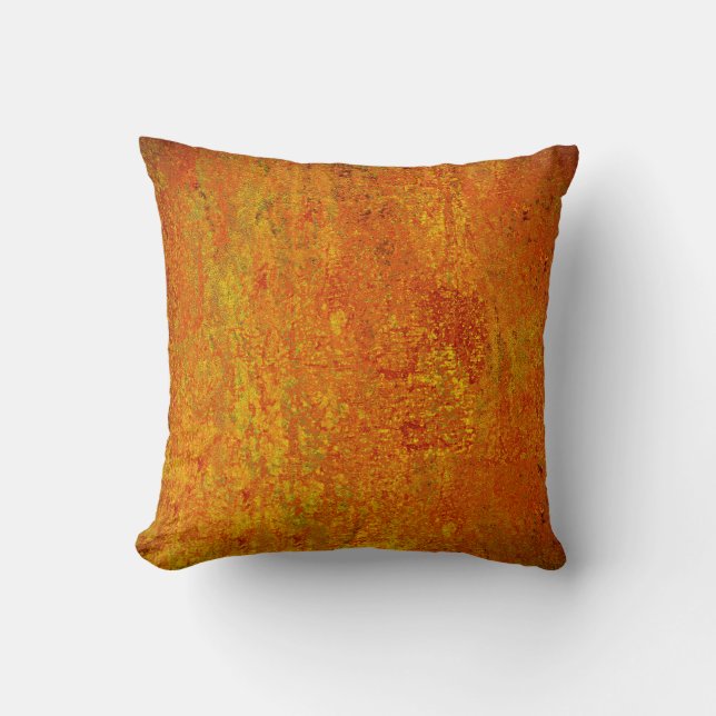 Orange yellow grunge backgroundabstract,art,backgr cushion (Front)