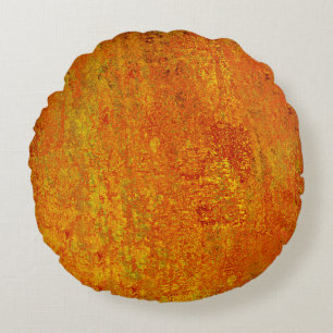 Orange yellow grunge backgroundabstract,art,backgr round cushion