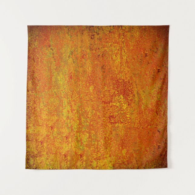 Orange yellow grunge backgroundabstract,art,backgr tapestry (Front)
