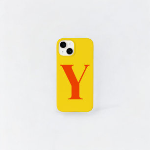 Orange Yellow Initial Personalised Monogram  Case-Mate iPhone 14 Case