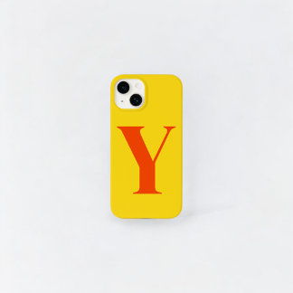 Orange Yellow Initial Personalised Monogram Case-Mate iPhone 14 Case