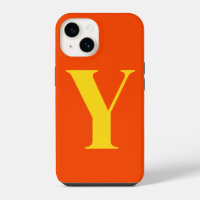 Orange Yellow Initial Personalised Monogram