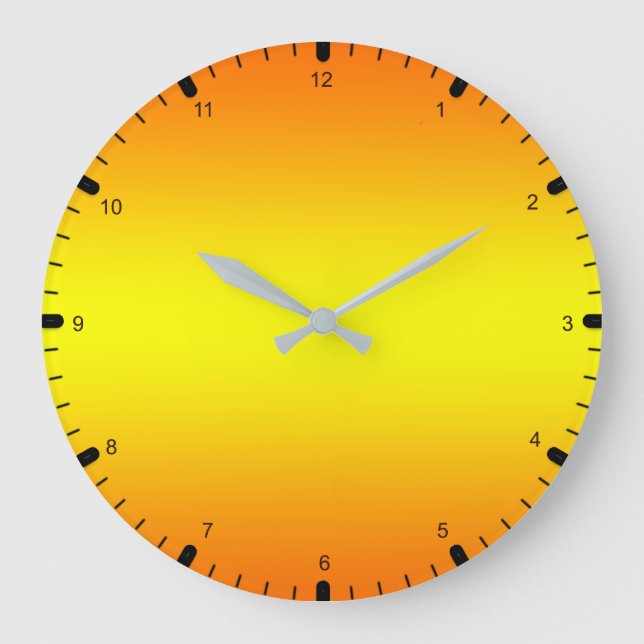 Orange Yellow Large Clock (Front)