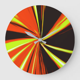 Orange/Yellow Light Paint Design Clock