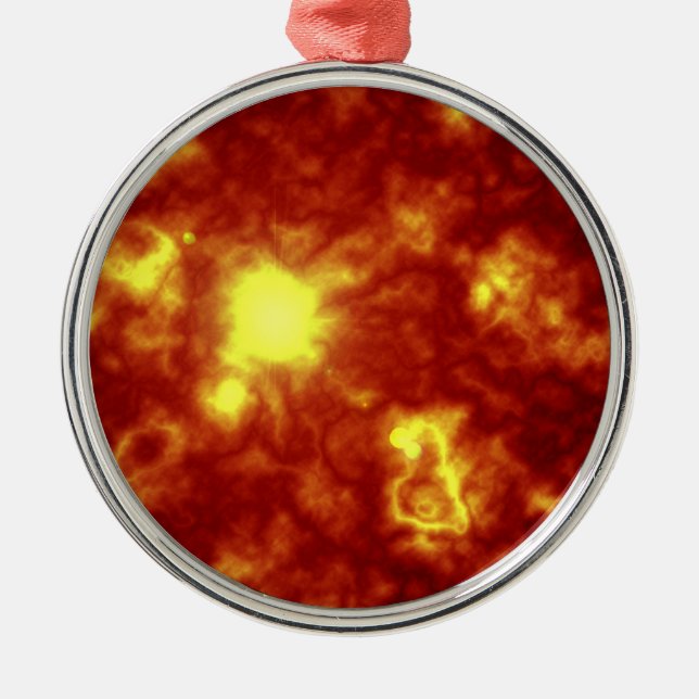 Orange & Yellow Metal Ornament (Front)