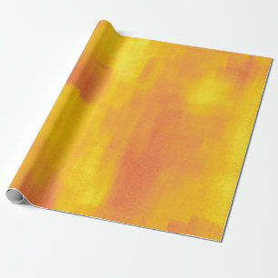 Orange Yellow Modern Abstract Wrapping Paper