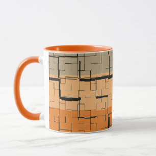 Orange Yellow Peach COOL Pattern Mug