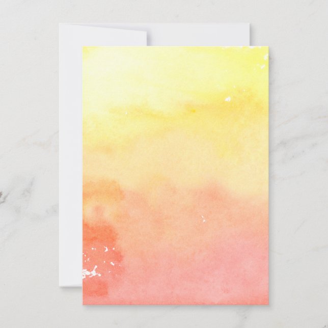 Orange Yellow Pink Watercolor Watercolor Art Paint (Front)