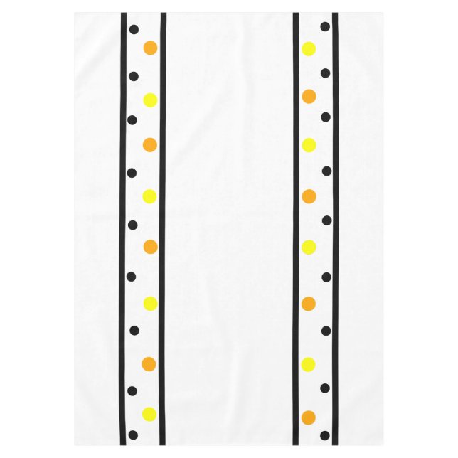 Orange Yellow Polka Dots Tablecloth (Front)