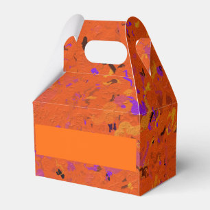 Orange, Yellow, Purple and Black Abstract Favour Box