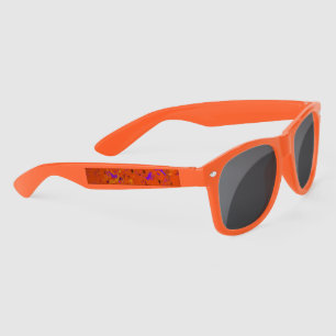 Orange, Yellow, Purple and Black Abstract  Sunglasses