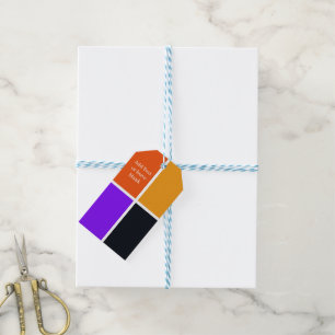 Orange, Yellow, Purple and Black Squares Gift Tags