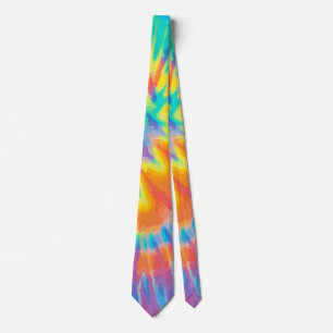 Orange Yellow Purple Tie Dye Vibrant Retro