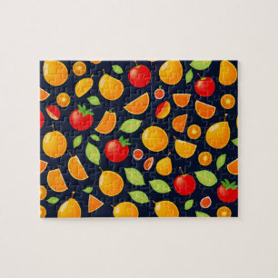 Orange, Yellow, Red and Green Fruits Jigsaw Puzzle