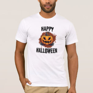 Orange Yellow Retro Grunge Greetings Halloween T-Shirt