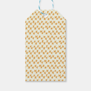 ORANGE & YELLOW STRINGS OF HEARTS GIFT TAGS