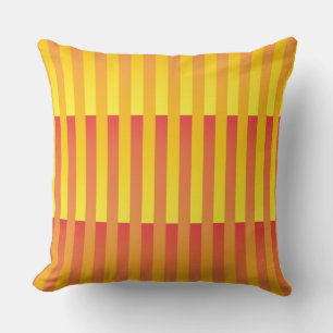 Orange Yellow Striped Pattern Cushion