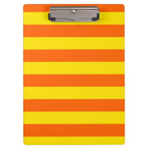 Orange Yellow Stripes Design Clipboard