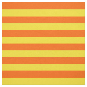 Orange Yellow Stripes Design Fabric
