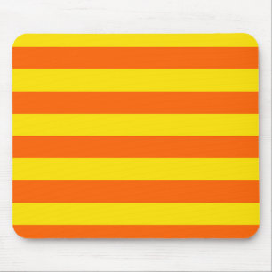 Orange Yellow Stripes Design Mouse Pad