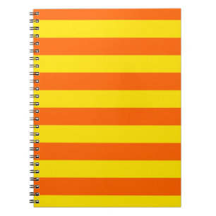 Orange Yellow Stripes Design Notebook