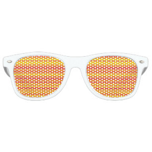 Orange Yellow Stripes Seamless Pattern Retro Sunglasses