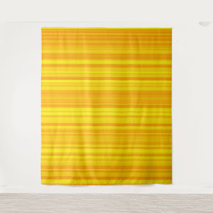 Orange Yellow Stripes Tapestry