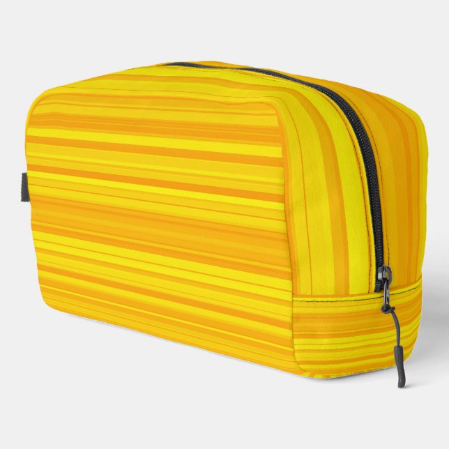 Orange Yellow Stripes Toiletry Bag (Right Corner)
