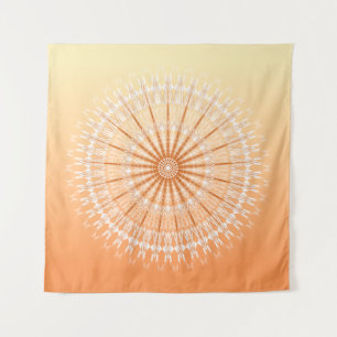 Orange Yellow Sun Mandala Tapestry