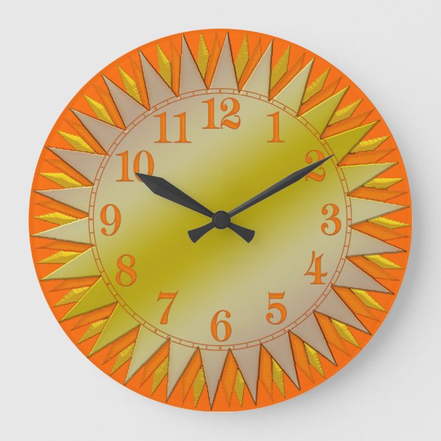 Orange Yellow Sunrise Wall Clock (Front)