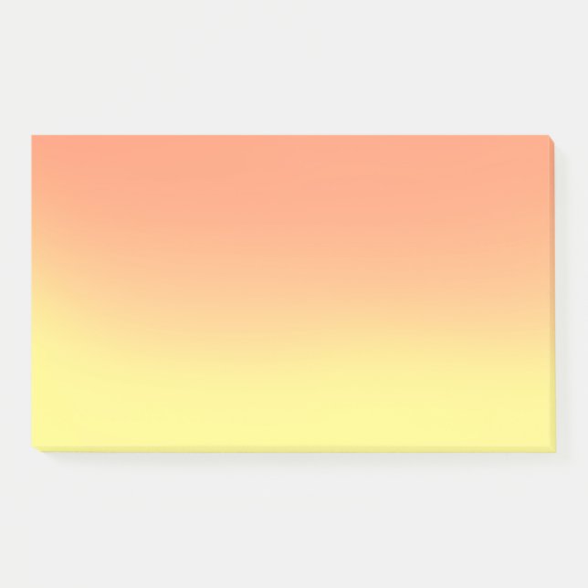 Orange yellow sunset ombre post-it notes (Front)
