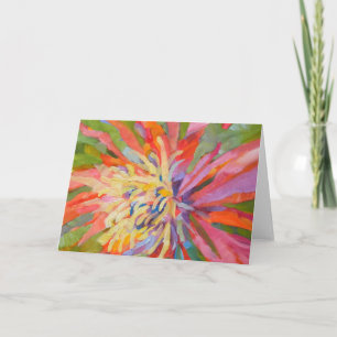 Orange Yellow Tropical Exotic Floral Bloom Card