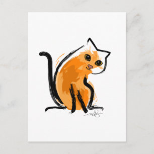 Orange You A Cat Postcard